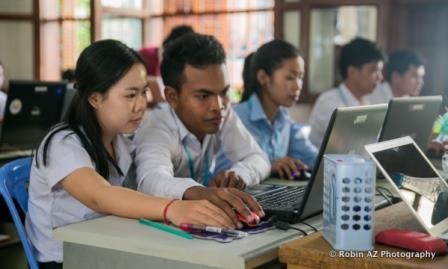 PN Cambodia Students helping each others